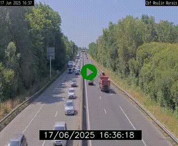 Webcam sur le périphérique de Nantes (N844) entre la Porte de Saint-Luce et la Porte d'Anjou, à l'est de la ville