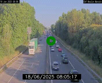 Webcam sur le périphérique de Nantes (N844) entre la Porte de Saint-Luce et la Porte d'Anjou, à l'est de la ville