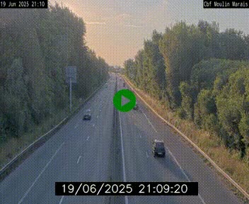 Webcam sur le périphérique de Nantes (N844) entre la Porte de Saint-Luce et la Porte d'Anjou, à l'est de la ville