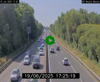 Webcam sur le périphérique de Nantes (N844) entre la Porte de Saint-Luce et la Porte d'Anjou, à l'est de la ville