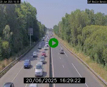 Webcam sur le périphérique de Nantes (N844) entre la Porte de Saint-Luce et la Porte d'Anjou, à l'est de la ville
