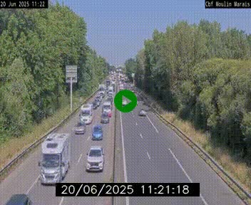 Webcam sur le périphérique de Nantes (N844) entre la Porte de Saint-Luce et la Porte d'Anjou, à l'est de la ville
