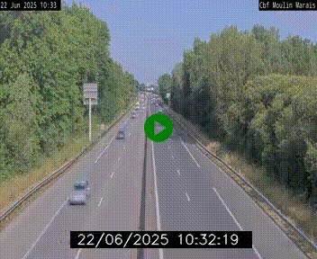 Webcam sur le périphérique de Nantes (N844) entre la Porte de Saint-Luce et la Porte d'Anjou, à l'est de la ville