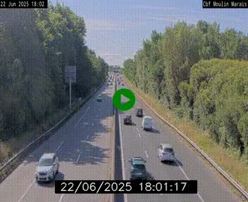 Webcam sur le périphérique de Nantes (N844) entre la Porte de Saint-Luce et la Porte d'Anjou, à l'est de la ville
