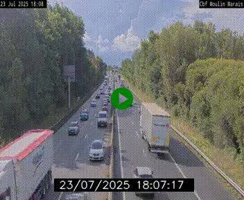 Webcam sur le périphérique de Nantes (N844) entre la Porte de Saint-Luce et la Porte d'Anjou, à l'est de la ville