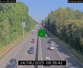 Webcam sur le périphérique de Nantes (N844) entre la Porte de Saint-Luce et la Porte d'Anjou, à l'est de la ville