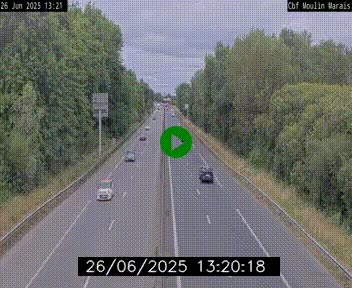 Webcam sur le périphérique de Nantes (N844) entre la Porte de Saint-Luce et la Porte d'Anjou, à l'est de la ville