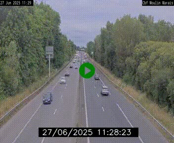 Webcam sur le périphérique de Nantes (N844) entre la Porte de Saint-Luce et la Porte d'Anjou, à l'est de la ville