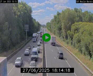 Webcam sur le périphérique de Nantes (N844) entre la Porte de Saint-Luce et la Porte d'Anjou, à l'est de la ville