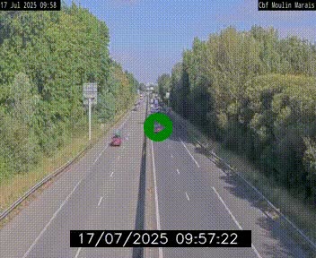 Webcam sur le périphérique de Nantes (N844) entre la Porte de Saint-Luce et la Porte d'Anjou, à l'est de la ville