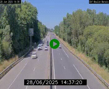 Webcam sur le périphérique de Nantes (N844) entre la Porte de Saint-Luce et la Porte d'Anjou, à l'est de la ville
