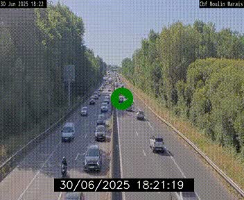 Webcam sur le périphérique de Nantes (N844) entre la Porte de Saint-Luce et la Porte d'Anjou, à l'est de la ville