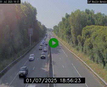 Webcam sur le périphérique de Nantes (N844) entre la Porte de Saint-Luce et la Porte d'Anjou, à l'est de la ville