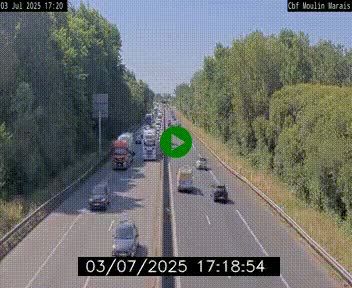 Webcam sur le périphérique de Nantes (N844) entre la Porte de Saint-Luce et la Porte d'Anjou, à l'est de la ville