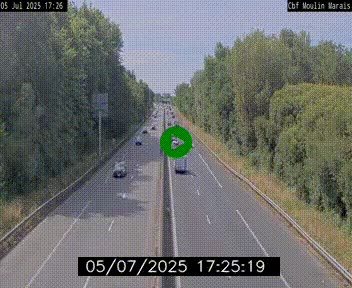 Webcam sur le périphérique de Nantes (N844) entre la Porte de Saint-Luce et la Porte d'Anjou, à l'est de la ville