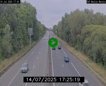Webcam sur le périphérique de Nantes (N844) entre la Porte de Saint-Luce et la Porte d'Anjou, à l'est de la ville