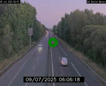 Webcam sur le périphérique de Nantes (N844) entre la Porte de Saint-Luce et la Porte d'Anjou, à l'est de la ville