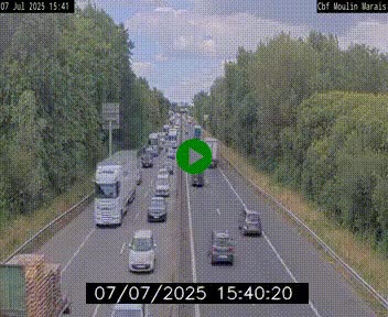 Webcam sur le périphérique de Nantes (N844) entre la Porte de Saint-Luce et la Porte d'Anjou, à l'est de la ville