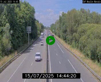 Webcam sur le périphérique de Nantes (N844) entre la Porte de Saint-Luce et la Porte d'Anjou, à l'est de la ville