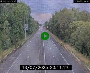 Webcam sur le périphérique de Nantes (N844) entre la Porte de Saint-Luce et la Porte d'Anjou, à l'est de la ville