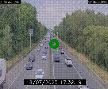 Webcam sur le périphérique de Nantes (N844) entre la Porte de Saint-Luce et la Porte d'Anjou, à l'est de la ville
