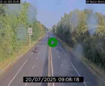 Webcam sur le périphérique de Nantes (N844) entre la Porte de Saint-Luce et la Porte d'Anjou, à l'est de la ville