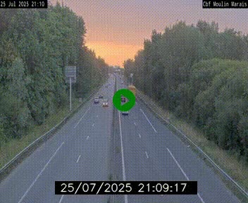 Webcam sur le périphérique de Nantes (N844) entre la Porte de Saint-Luce et la Porte d'Anjou, à l'est de la ville