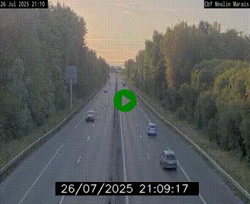 Webcam sur le périphérique de Nantes (N844) entre la Porte de Saint-Luce et la Porte d'Anjou, à l'est de la ville
