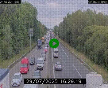 Webcam sur le périphérique de Nantes (N844) entre la Porte de Saint-Luce et la Porte d'Anjou, à l'est de la ville