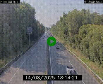 Webcam sur le périphérique de Nantes (N844) entre la Porte de Saint-Luce et la Porte d'Anjou, à l'est de la ville