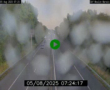 Webcam sur le périphérique de Nantes (N844) entre la Porte de Saint-Luce et la Porte d'Anjou, à l'est de la ville