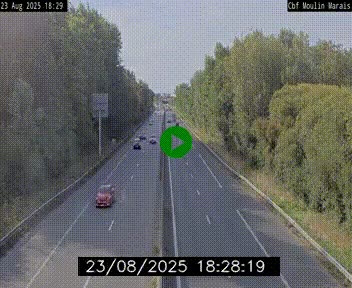 Webcam sur le périphérique de Nantes (N844) entre la Porte de Saint-Luce et la Porte d'Anjou, à l'est de la ville