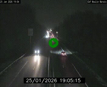 Webcam sur le périphérique de Nantes (N844) entre la Porte de Saint-Luce et la Porte d'Anjou, à l'est de la ville