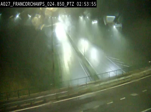 <h2>Webcam E42 (A27) dans les Ardennes à Francorchamps, à proximité du circuit de Spa. Vue orientée vers Liège</h2>