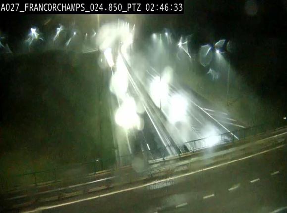 Webcam E42 (A27) dans les Ardennes à Francorchamps, à proximité du circuit de Spa. Vue orientée vers Liège