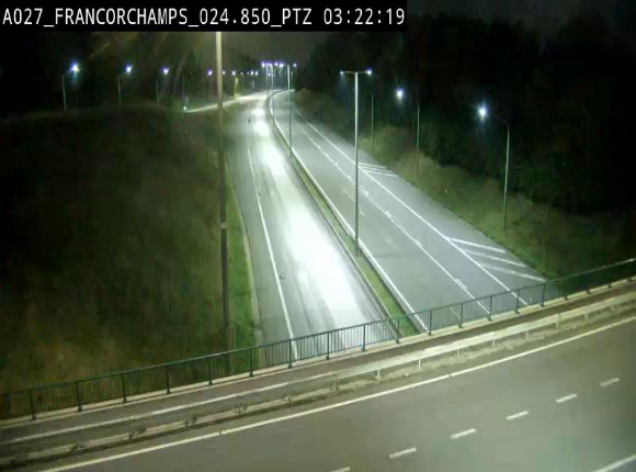 <h2>Webcam E42 (A27) dans les Ardennes à Francorchamps, à proximité du circuit de Spa. Vue orientée vers Liège</h2>