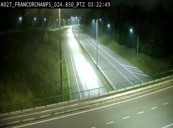 <h2>Webcam E42 (A27) dans les Ardennes à Francorchamps, à proximité du circuit de Spa. Vue orientée vers Liège</h2>