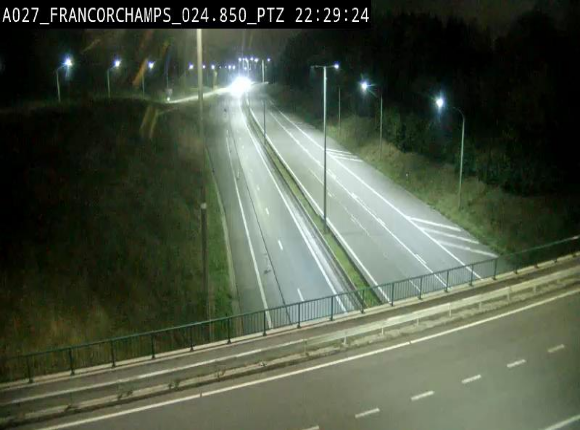 <h2>Webcam E42 (A27) dans les Ardennes à Francorchamps, à proximité du circuit de Spa. Vue orientée vers Liège</h2>