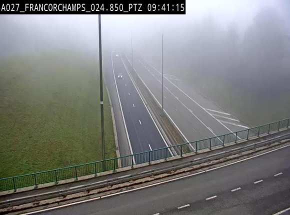 <h2>Webcam E42 (A27) dans les Ardennes à Francorchamps, à proximité du circuit de Spa. Vue orientée vers Liège</h2>