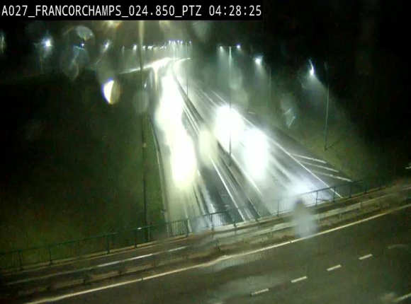 <h2>Webcam E42 (A27) dans les Ardennes à Francorchamps, à proximité du circuit de Spa. Vue orientée vers Liège</h2>