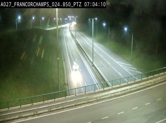 <h2>Webcam E42 (A27) dans les Ardennes à Francorchamps, à proximité du circuit de Spa. Vue orientée vers Liège</h2>