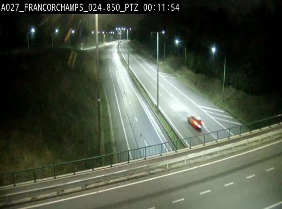 <h2>Webcam E42 (A27) dans les Ardennes à Francorchamps, à proximité du circuit de Spa. Vue orientée vers Liège</h2>