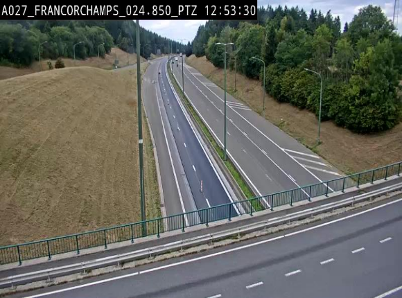 <h2>Webcam E42 (A27) dans les Ardennes à Francorchamps, à proximité du circuit de Spa. Vue orientée vers Liège</h2>