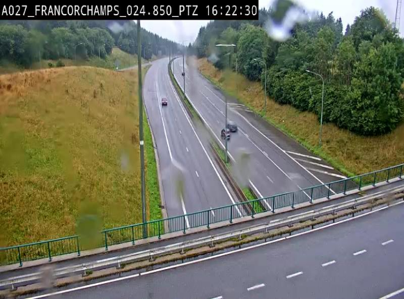 <h2>Webcam E42 (A27) dans les Ardennes à Francorchamps, à proximité du circuit de Spa. Vue orientée vers Liège</h2>