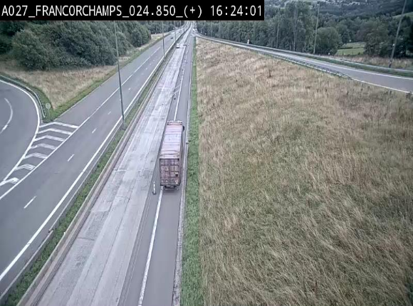 Caméra autoroutière à proximité du circuit de Spa-Francorchamps à Stavelot sur l'A27/E42