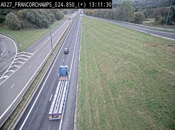 <h2>Caméra autoroutière à proximité du circuit de Spa-Francorchamps à Stavelot sur l'A27/E42</h2>