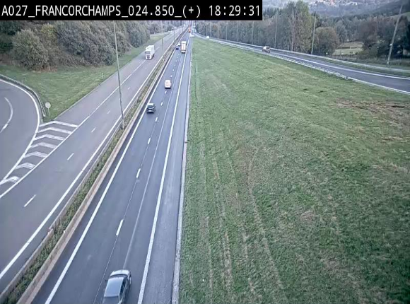 <h2>Caméra autoroutière à proximité du circuit de Spa-Francorchamps à Stavelot sur l'A27/E42</h2>