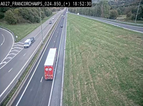 <h2>Caméra autoroutière à proximité du circuit de Spa-Francorchamps à Stavelot sur l'A27/E42</h2>