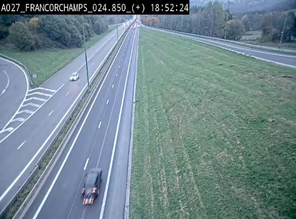 <h2>Caméra autoroutière à proximité du circuit de Spa-Francorchamps à Stavelot sur l'A27/E42</h2>