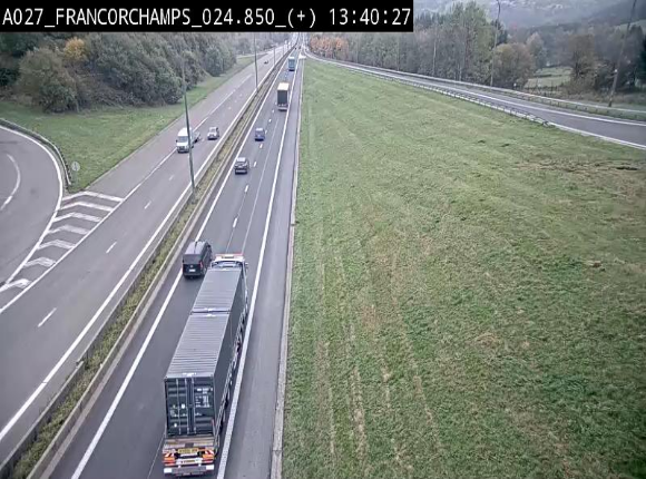 <h2>Caméra autoroutière à proximité du circuit de Spa-Francorchamps à Stavelot sur l'A27/E42</h2>